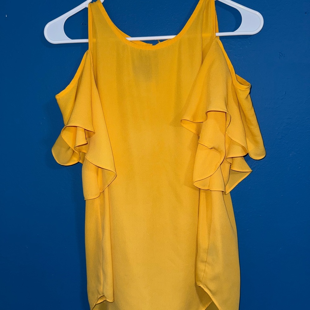 Byline Yellow Sleeveless Blouse